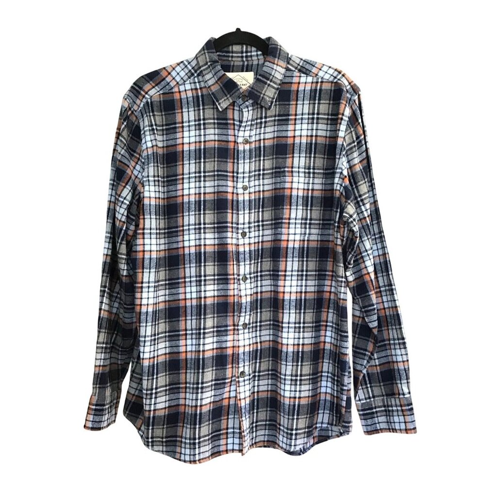 ST JOHN'S BAY- MENS BUTTON DOWN LONG SLEEVE COTTON SHIRT SIZE LARGE